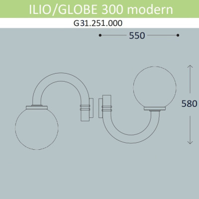 Настенный фонарь уличный Globe 300 Modern G31.251.000.AZE27