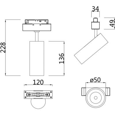Трековый светильник Focus LED TR019-2-10W3K-W