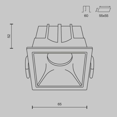 Точечный светильник Alfa LED DL043-01-10W3K-SQ-W