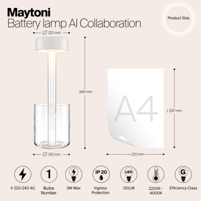 Интерьерная настольная лампа AI Collaboration MOD229TL-L3W3K1