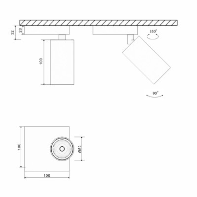 Крепление для светильников MINI-VL-M MINI-VL-M11-BL
