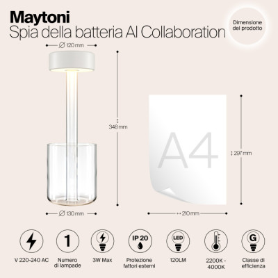 Интерьерная настольная лампа AI Collaboration MOD229TL-L3W3K1